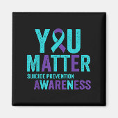 You Suicide Prevention Awareness Ribbon  マグネット (正面)