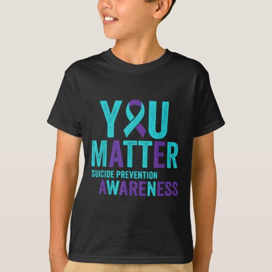 You Suicide Prevention Awareness Ribbon  Tシャツ (正面)
