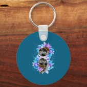 You Suicide Prevention Awareness Semicolon Sunflow キーホルダー (正面)