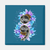 You Suicide Prevention Awareness Semicolon Sunflow マグネット (正面)