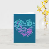 You Suicide Prevention Awareness Semicolon Suprt  カード (黄色い花)