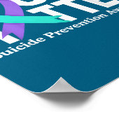 You Suicide Prevention Awareness Teal & Purple ポスター (角)
