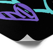 You Suicide Prevention Awareness Teal & Purple ポスター (角)