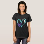 You Suicide Prevention Awareness Teal &amp; Purple Tシャツ (正面フル)