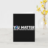 You Suicide Prevention Awareness Teal Purple  カード (黄色い花)