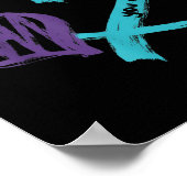 You Suicide Prevention Awareness Teal Purple Heart ポスター (角)