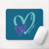 You Suicide Prevention Awareness Teal Purple Heart マウスパッド (マウス)