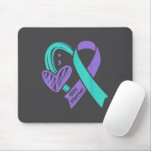 You Suicide Prevention Awareness Teal Purple Heart マウスパッド (マウス)