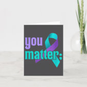 You Suicide Prevention Awareness Teal Purple Rainb カード (正面)