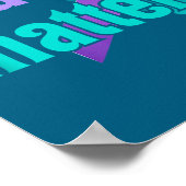 You Suicide Prevention Awareness Teal Purple Rainb ポスター (角)