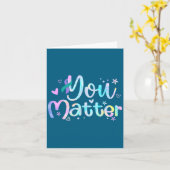 You Suicide Prevention Awareness Teal Purple Ribbo カード (黄色い花)
