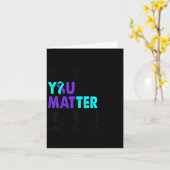 You Suicide Prevention Awareness Teal Purple Ribbo カード (黄色い花)