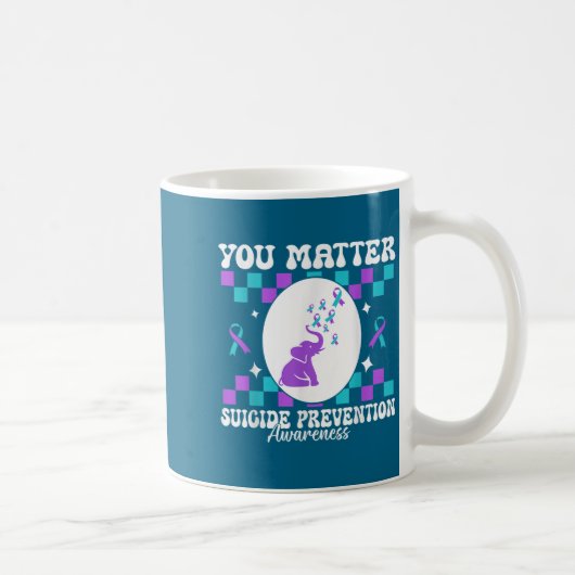You Suicide Prevention Awareness Women  コーヒーマグカップ (右)