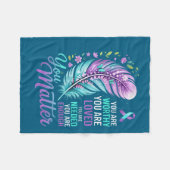 You Suicide Prevention Mental Health Awareness  フリースブランケット (正面(横))