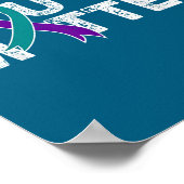 You Suicide Prevention Month Teal Purple Ribbon Gi ポスター (角)