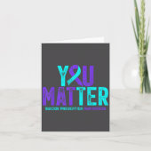 You - Suicide Prevention Teal Purple Awareness Rib カード (正面)