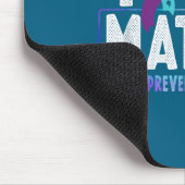 You - Suicide Prevention Teal Purple Awareness Rib マウスパッド (コーナー)