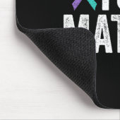 You - Suicide Prevention Teal Purple Awareness Rib マウスパッド (コーナー)