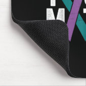 You - Suicide Prevention Teal Purple Awareness Rib マウスパッド (コーナー)