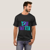 You - Suicide Prevention Teal Purple Awareness Rib Tシャツ (正面フル)