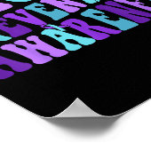 You Suicide Prevention Teal Purple Awareness Ribbo ポスター (角)