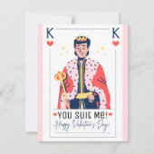 You Suit Me King of Hearts Valentine ノートカード (正面)