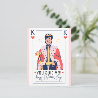 You Suit Me King of Hearts Valentine ノートカード