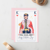 You Suit Me King of Hearts Valentine ノートカード (正面/裏面インサイチュ)