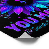 You Sunflower Suicide Prevention Awareness Men Wom ポスター (角)