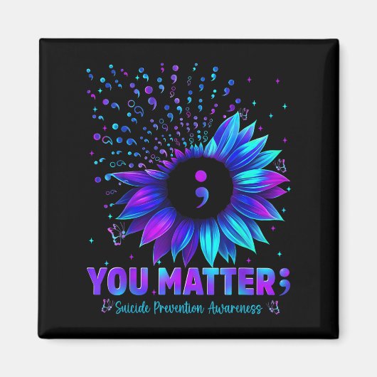 You Sunflower Suicide Prevention Awareness Men Wom マグネット (正面)