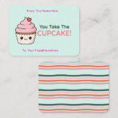 You Take the Cupcake Cute Classroom Valentine Card ノートカード (正面/裏面)