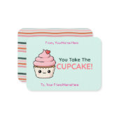 You Take the Cupcake Cute Classroom Valentine Card ノートカード (正面/裏面インサイチュ)