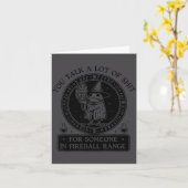 You Talk A Lot For Someone In Fireball Range Funny カード (黄色い花)