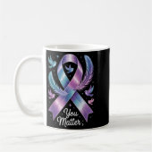 You Teal & Purple Ribbon Suicide Prevention Aw コーヒーマグカップ (左)