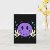 You Teal Purple Ribbon Suicide Prevention Awarenes カード (黄色い花)