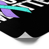 You Teal Purple Ribbon Suicide Prevention Awarenes ポスター (角)