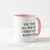 You Tick All The Boxes Girlfriend マグカップ (正面右)