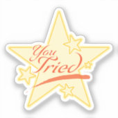 You Try "金ゴールド"スターステッカー シール (正面)