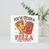 You’ve Stolen a Pizza My Heart Flat Holiday Card シーズンカード (スタンド正面)