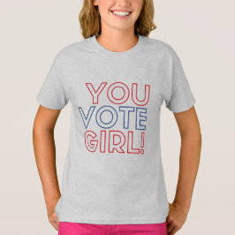 You Vote Girl 3/4スリーブラグランTシャツ Tシャツ