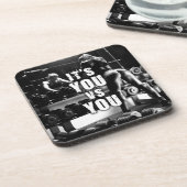 YOU vs YOU – 女性のトレーニング やる気を起こさせる コースター (左側)