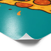 You Wanna Pizza Me Funny Retro Design フォトプリント (角)