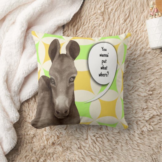 You wanna' put what where クッション (ブランケット)