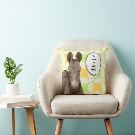 You wanna' put what where クッション (椅子)