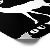 You Was at Work おもしろい狩りPoster blk ポスター (角)