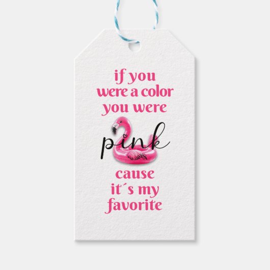 You was Pink -ラベル ギフトタグ (正面)