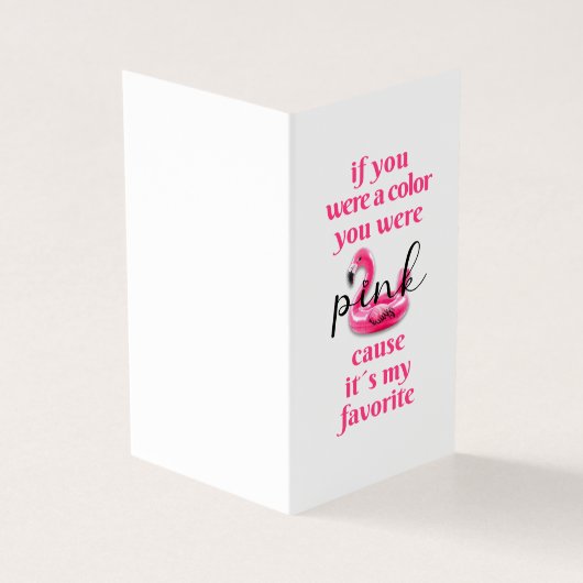 You was Pink - Greeting Card (外部)