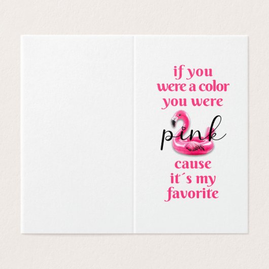 You was Pink - Greeting Card (外部フラット)