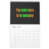 "You were born to..." Encouragement Quotes カレンダー (2月 2027)