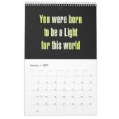 "You were born to..." Encouragement Quotes カレンダー (1月 2027)